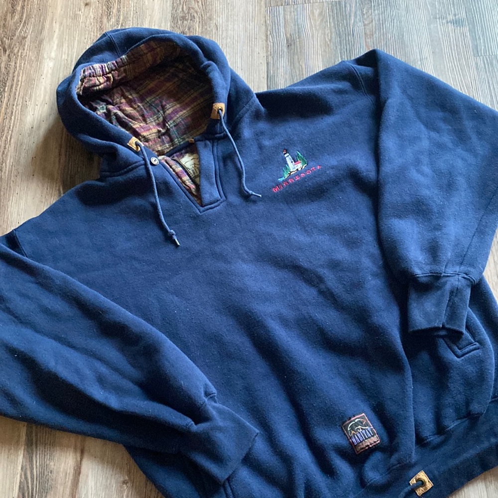 Vintage 90s Plaid Minnesota Hoodie